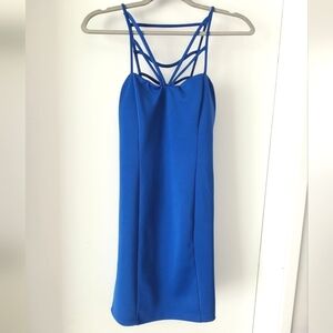Charlotte Russe Royal Blue Criss Cross Strap Mini Dress